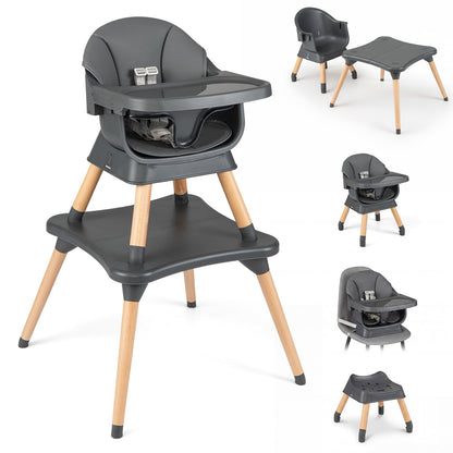 9-In-1 Convertible High Chair, Solid Wood Legs, Gray High Chairs at Gallery Canada