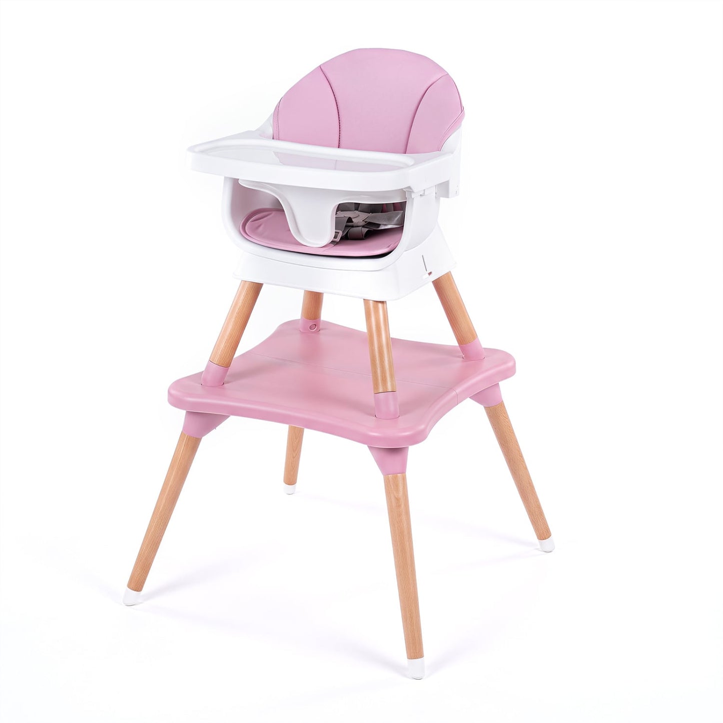 9-In-1 Convertible High Chair, Solid Wood Legs, Pink High Chairs Pink at Gallery Canada