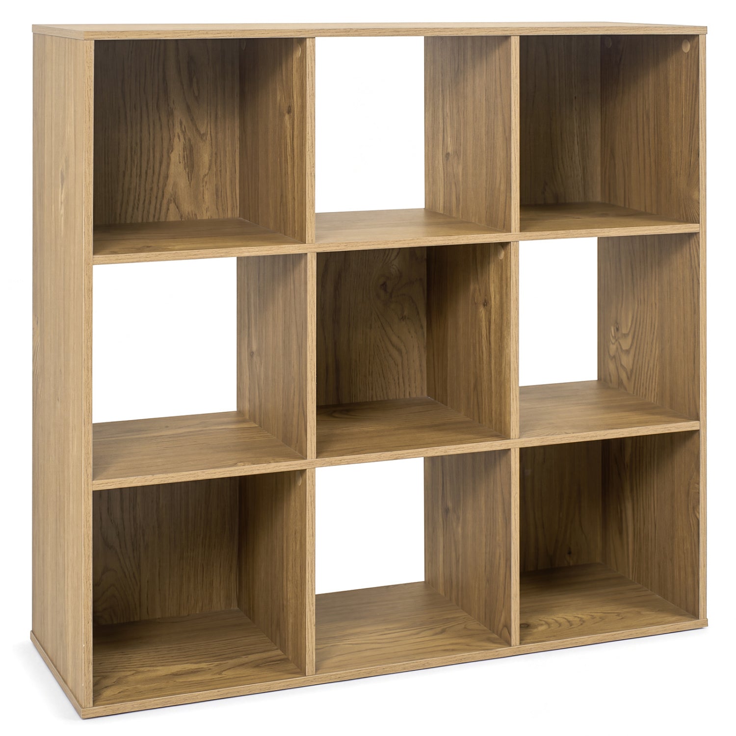 Wooden Bookshelf, 9-Cube, 2 Anti-Tip Kits, Natural Bookcases Natural at Gallery Canada