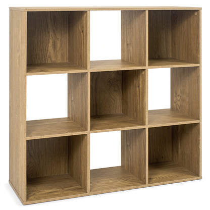 Wooden Bookshelf, 9-Cube, 2 Anti-Tip Kits, Natural Bookcases Natural at Gallery Canada