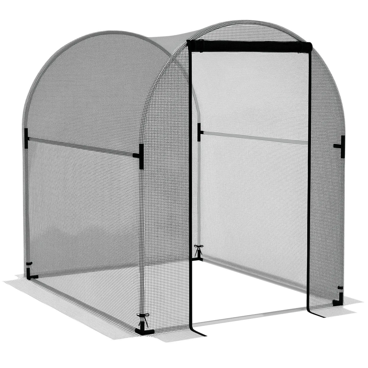 4.9' x 3.9' Crop Cage, Zipper Roll-Up Door, Mesh Plant Protection Tent Greenhouses at Gallery Canada