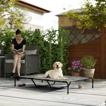 Elevated Dog Bed, Outdoor Dog Cot, Large Dogs, Breathable Mesh, Grey Elevated Dog Beds at Gallery Canada