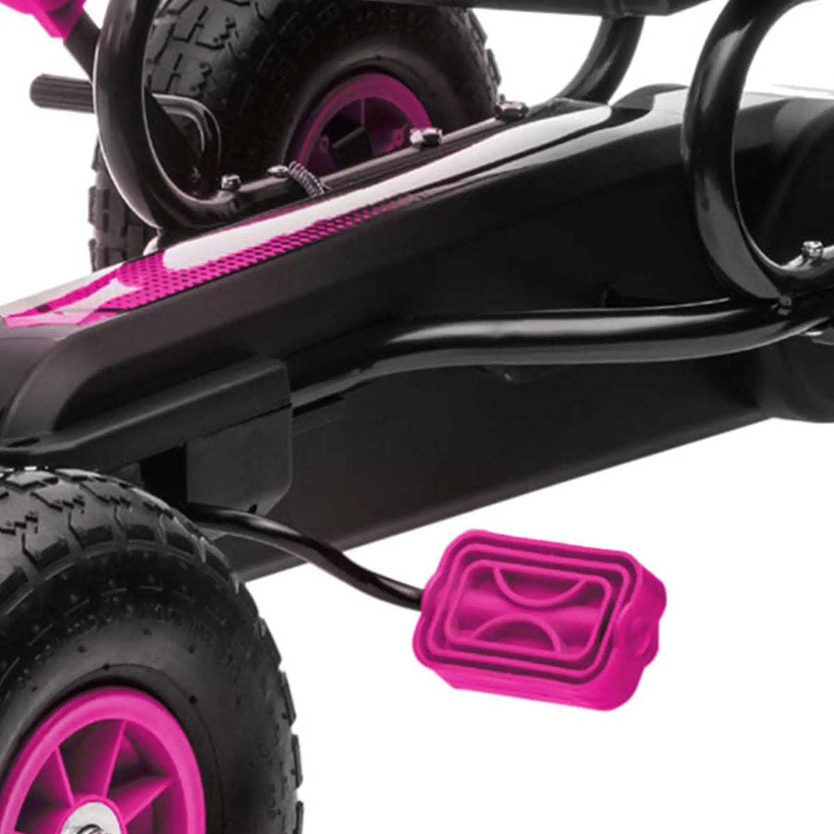 Adjustable Seat Pedal Go Kart, Rubber Wheels Shock Absorb, Pink Pedal Go Karts for Kids at Gallery Canada