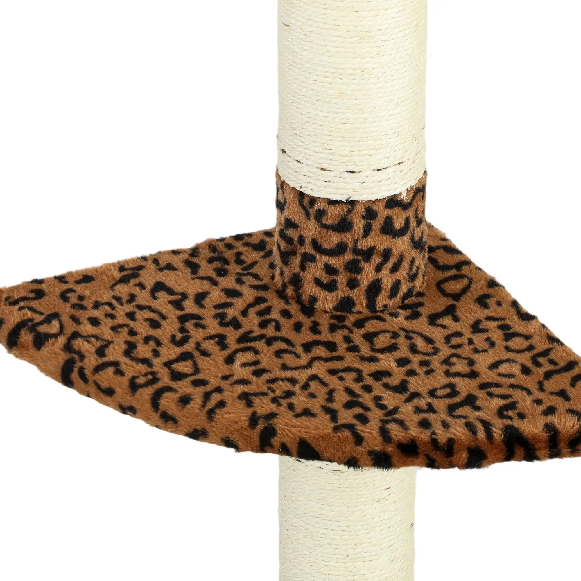 8.5ft Cat Tree 5-Tier Kitty Activity Center With Scratching Post, Leopard Print Floor to Ceiling Cat Trees at Gallery Canada