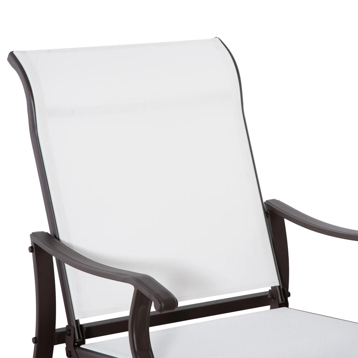 Outdoor Glider Chair, Steel Frame, Mesh Fabric, Cream White Outdoor Gliders at Gallery Canada