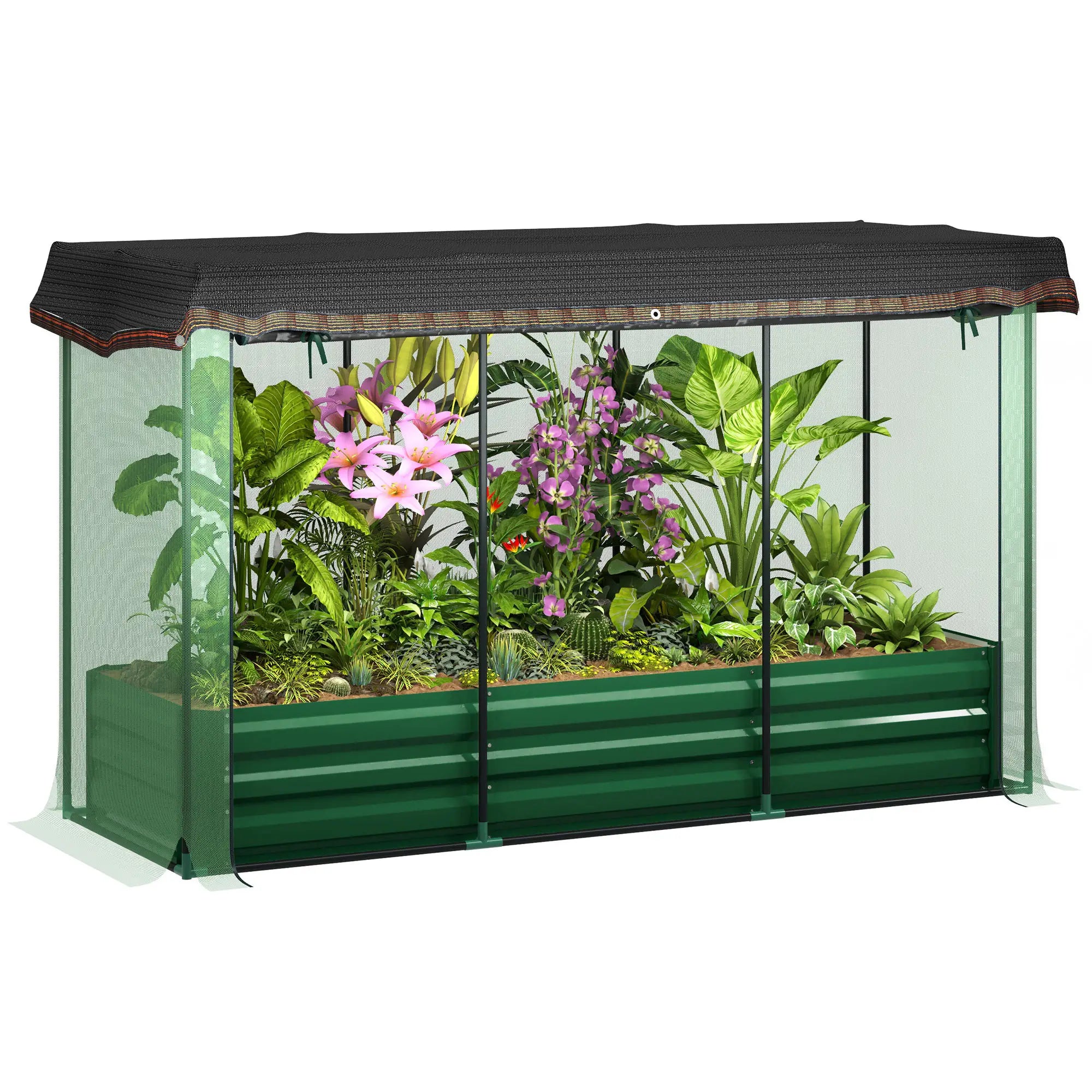 Galvanized Steel Planter Box, Raised Garden Bed, Crop Cage, Shade Cloth Raised Garden Beds at Gallery Canada