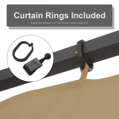Replacement Mosquito Netting for Gazebo 10' x 10', Khaki, Black Gazebo Sidewalls at Gallery Canada