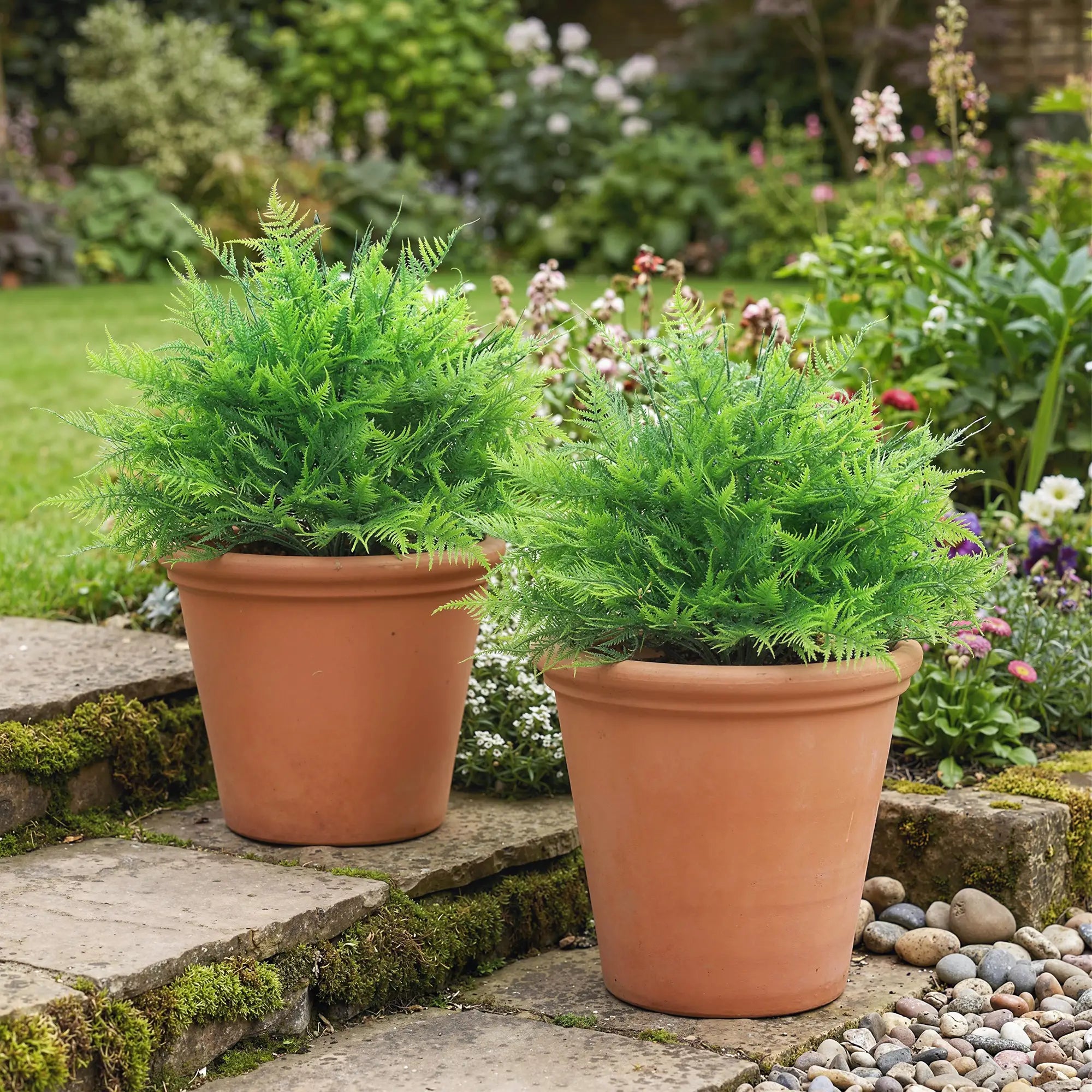 Artificial Boston Ferns, UV-Resistant Fake Plants, Indoor Outdoor Decor, Set of 2 Artificial Trees at Gallery Canada