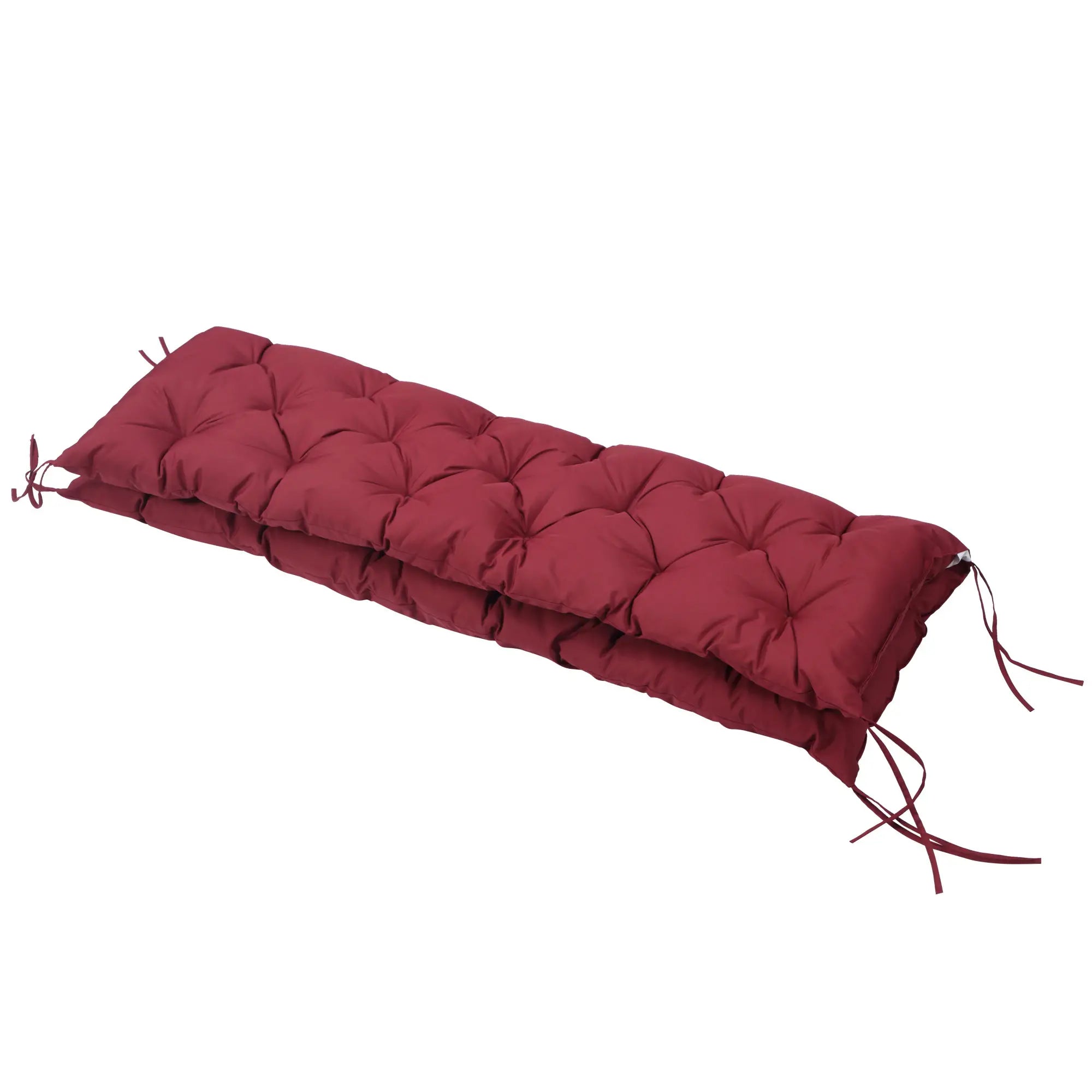 3 Seater Outdoor Swing Cushions With Backrest, Wine Red Patio Chair Cushions at Gallery Canada
