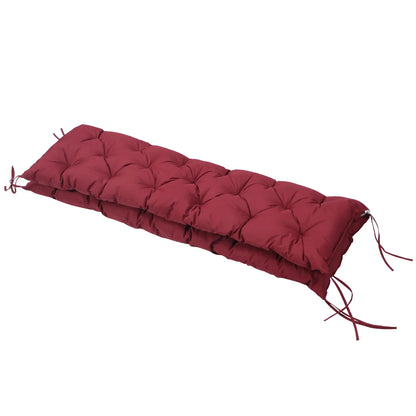 3 Seater Outdoor Swing Cushions With Backrest, Wine Red Patio Chair Cushions at Gallery Canada