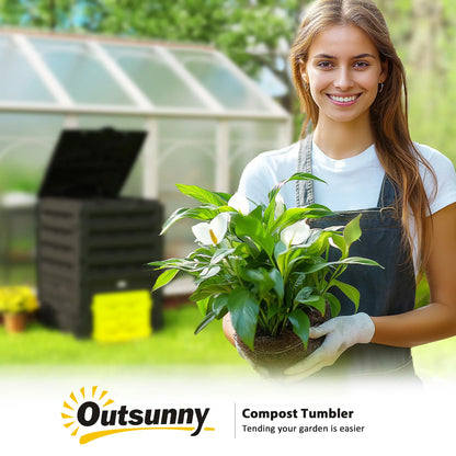 Compost Bin, Garden Composter, 120 Gallon (450L), Yellow Outdoor Compost Bin at Gallery Canada