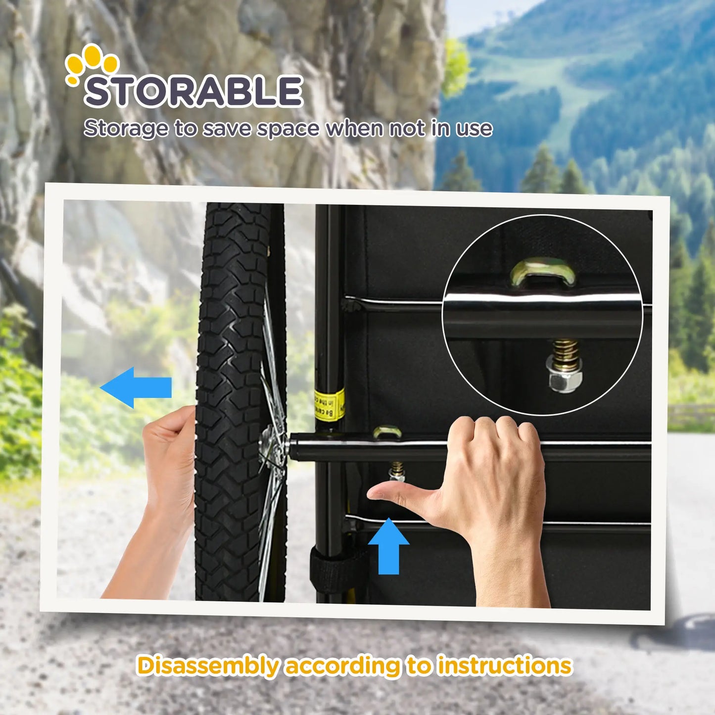 Dog Bike Trailer, Hitch Coupler, Quick Release Wheels, Medium, Yellow Dog Bike Trailers & Strollers at Gallery Canada