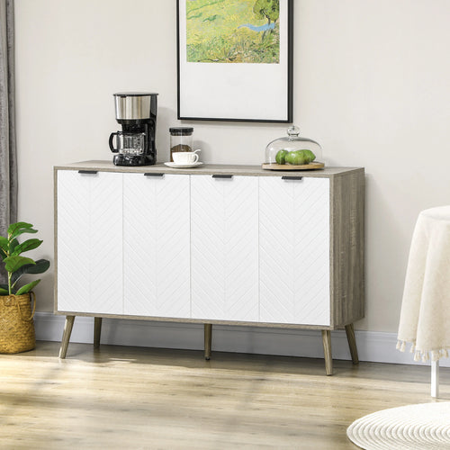 Modern Sideboard Buffet, Dining Cabinet, Adjustable Shelves, Grayish Brown