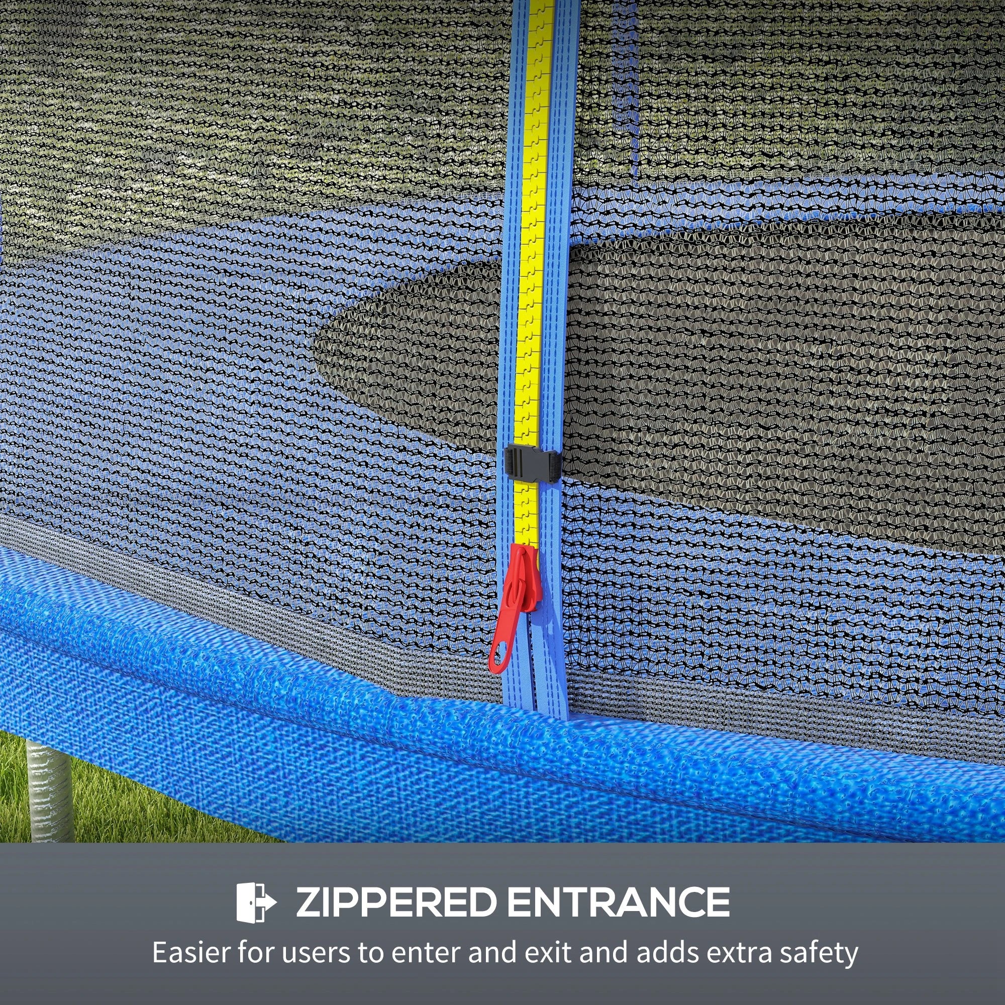 14ft Round Trampoline Net Enclosure, 8 Straight Poles, Blue Trampolines at Gallery Canada