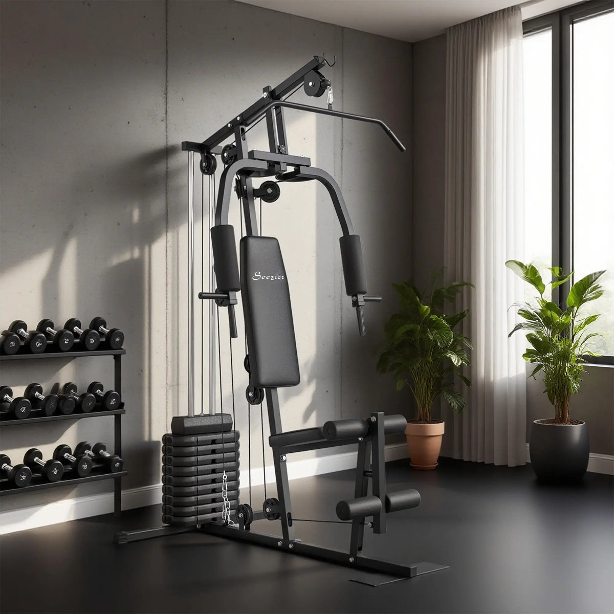 Multifunction Home Gym, 99lbs Weight Stack, Full Body Workout Power Towers at Gallery Canada