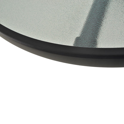 31.5" Round Outdoor Bistro Table, Tempered Glass Coffee Side Table Patio Side Tables at Gallery Canada