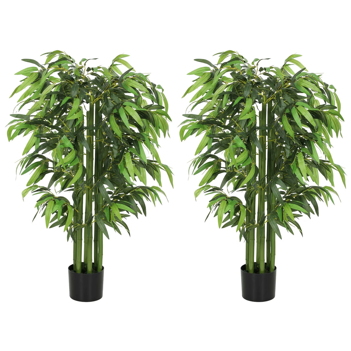4.6FT Artificial Bamboo Tree Set, Decorative Faux Plant In Nursery Pot Artificial Trees at Gallery Canada