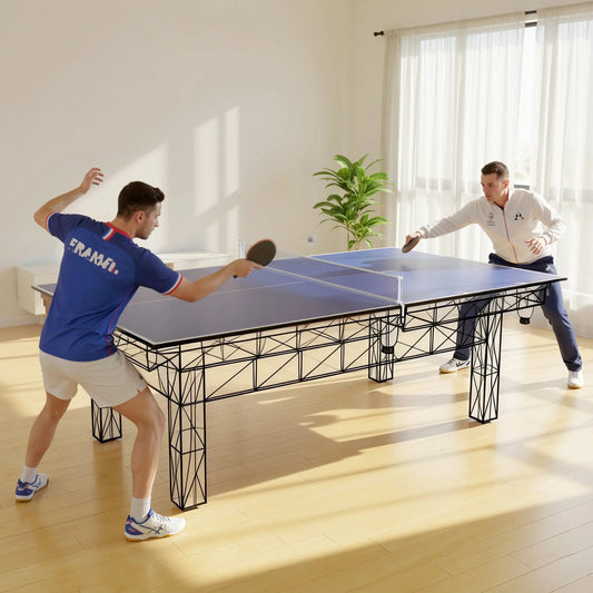 9 ft Folding Ping Pong Table Top, Pool Table Conversion, Blue Game Tables Blue, White at Gallery Canada