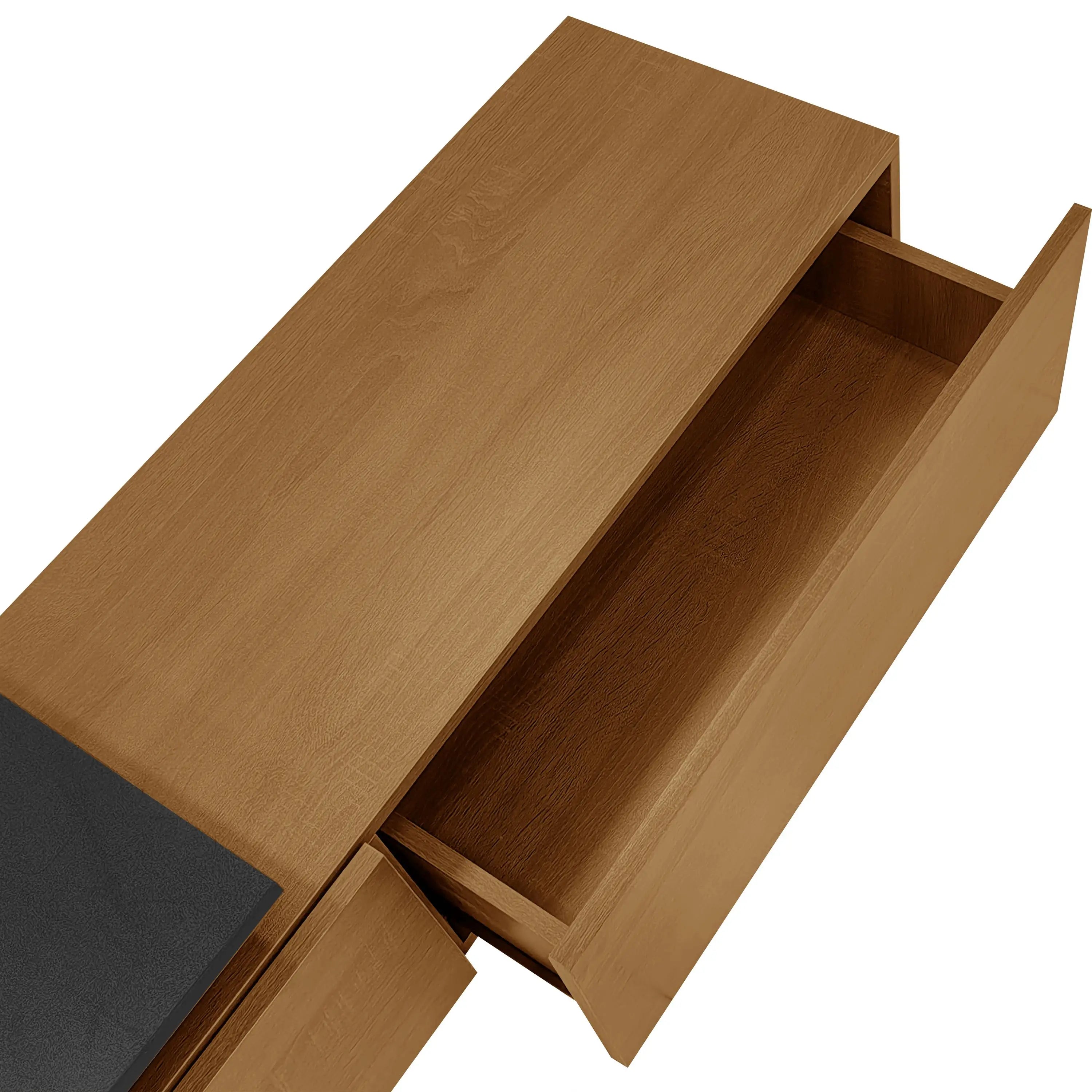 TV Stand With Glass Shelves, LED Lighting, 67