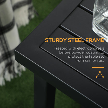 Outdoor Side Table With Umbrella Hole, Patio End Table, Black Patio Side Tables at Gallery Canada