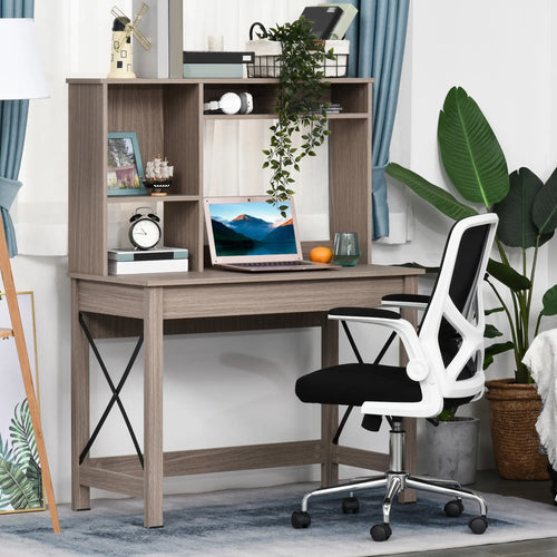 Computer Desk with Hutch, Home Office, Storage, Brown