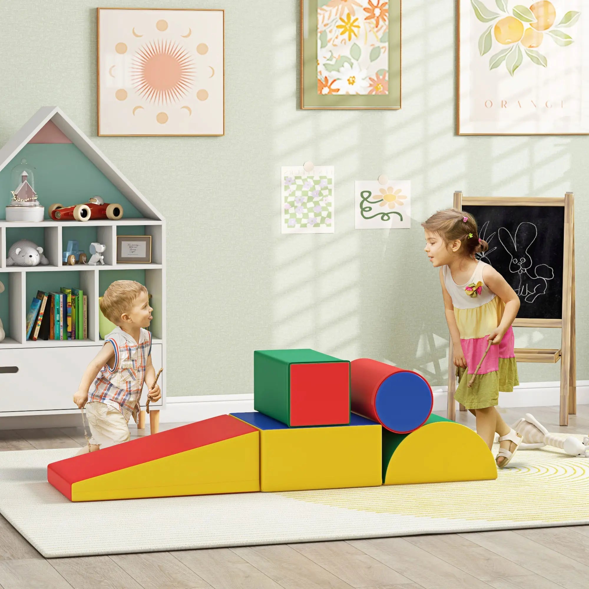 5 Piece Climb, Crawl Activity Playset, Soft Foam, Toddler Toy Baby Gym & Playmats at Gallery Canada