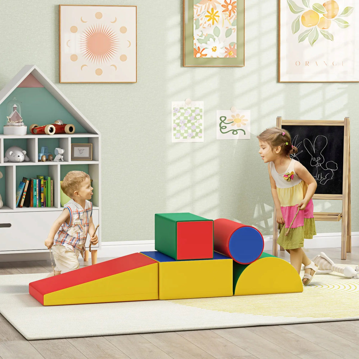 5 Piece Climb, Crawl Activity Playset, Soft Foam, Toddler Toy Baby Gym & Playmats at Gallery Canada