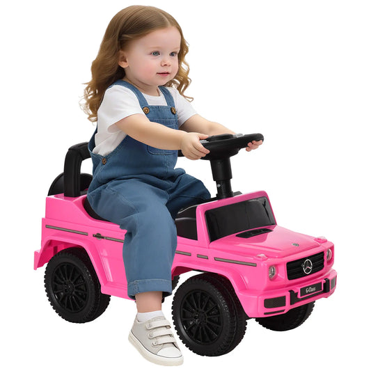 Baby Toddler Push Car, Foot-to-Floor Ride-On Wheel, Pink Push Cars for Toddlers Pink, Black at Gallery Canada