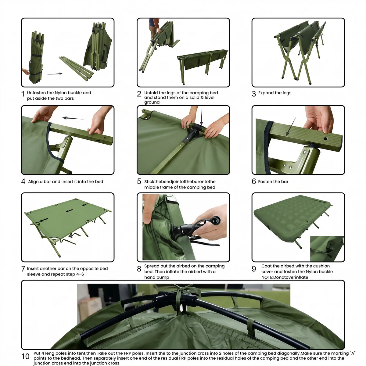 Compact Pop Up Camping Cot Tent Combo, Folding Outdoor, Dark Green Camping Tents at Gallery Canada