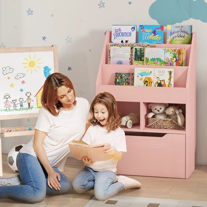 Kids Bookcase with Storage Drawer, for Classroom, Bedroom, Pink Baby & Kids Storage at Gallery Canada