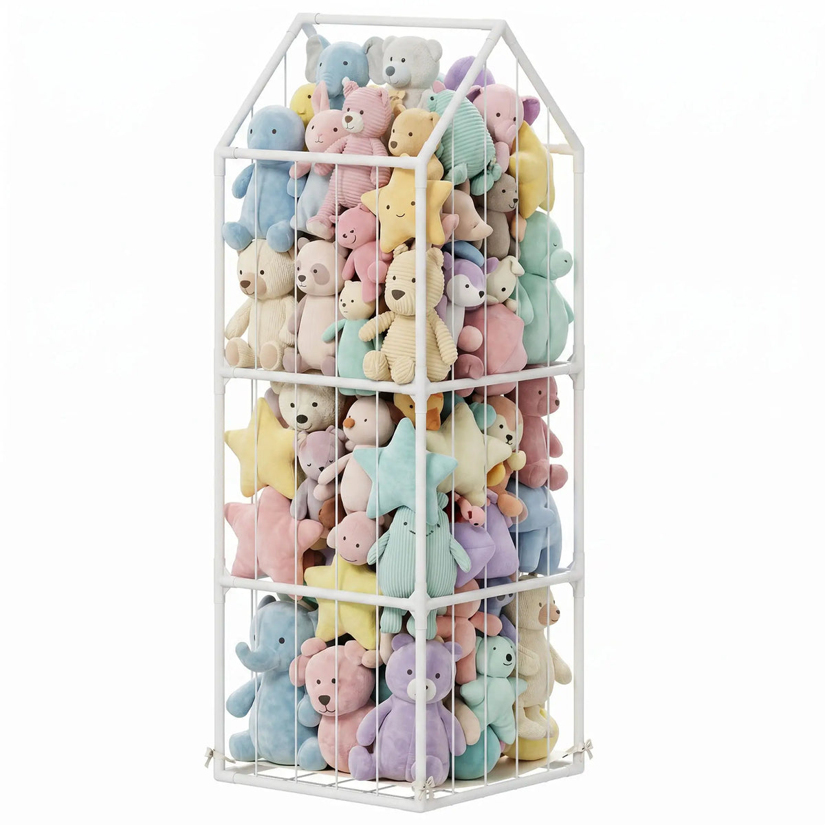 Stuffed Animal Storage Organizer, Waterproof Bottom, 47x47x132cm, no color Baby & Kids Storage at Gallery Canada