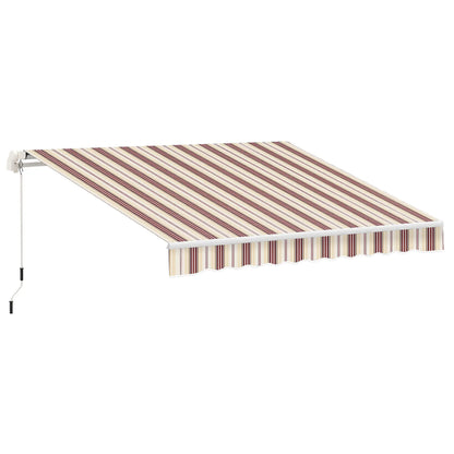 10' X 8' Manual Retractable Awning, Aluminum Frame, Red Stripe, Red Stripe Deck Awnings Red Stripe at Gallery Canada