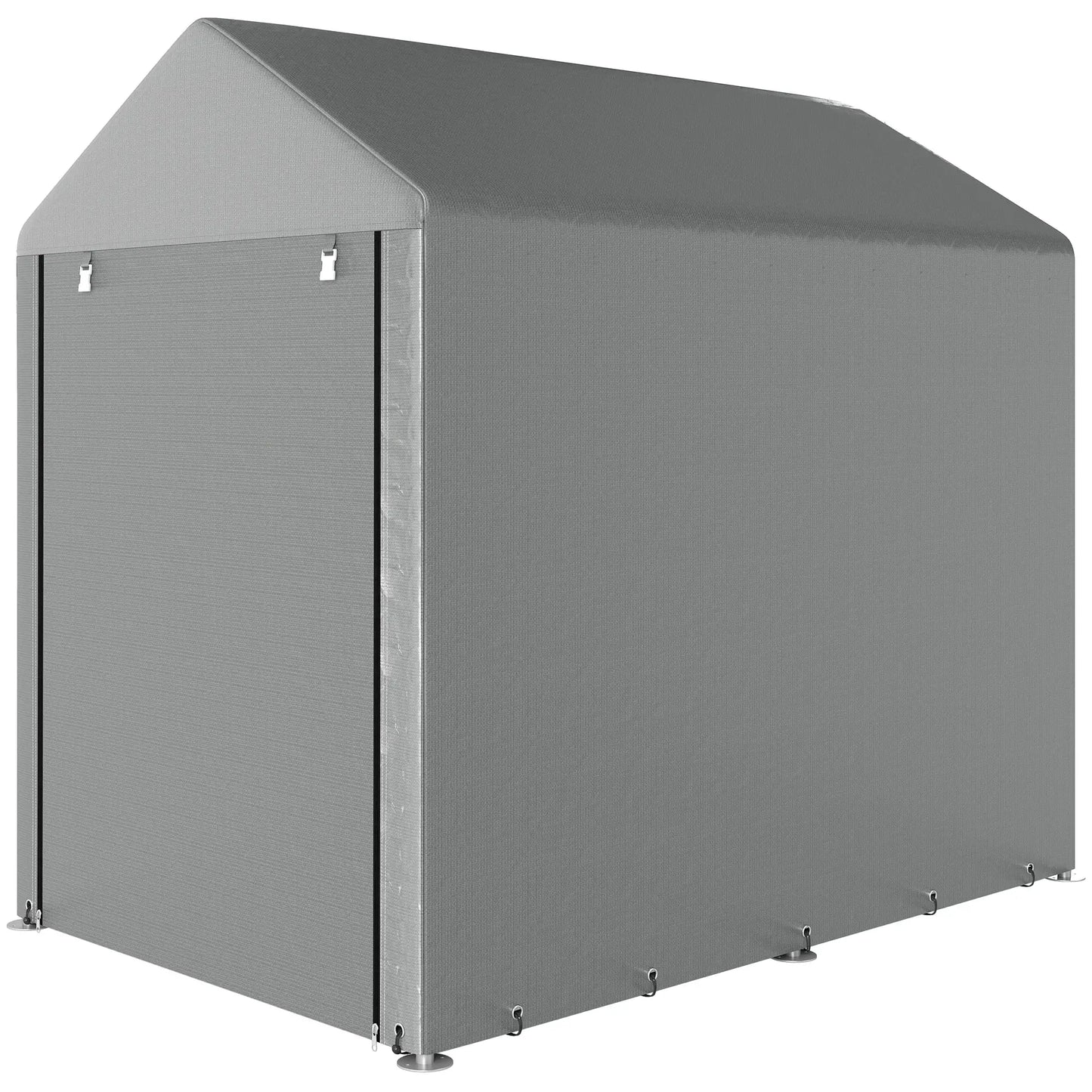 4x6ft Outdoor Storage Shed Tent, Portable with Roll-up Door Sheds Light Grey at Gallery Canada