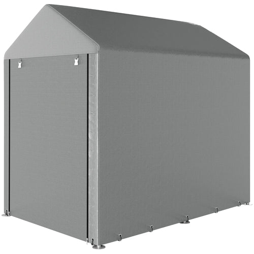 4x6ft Outdoor Storage Shed Tent, Portable with Roll-up Door