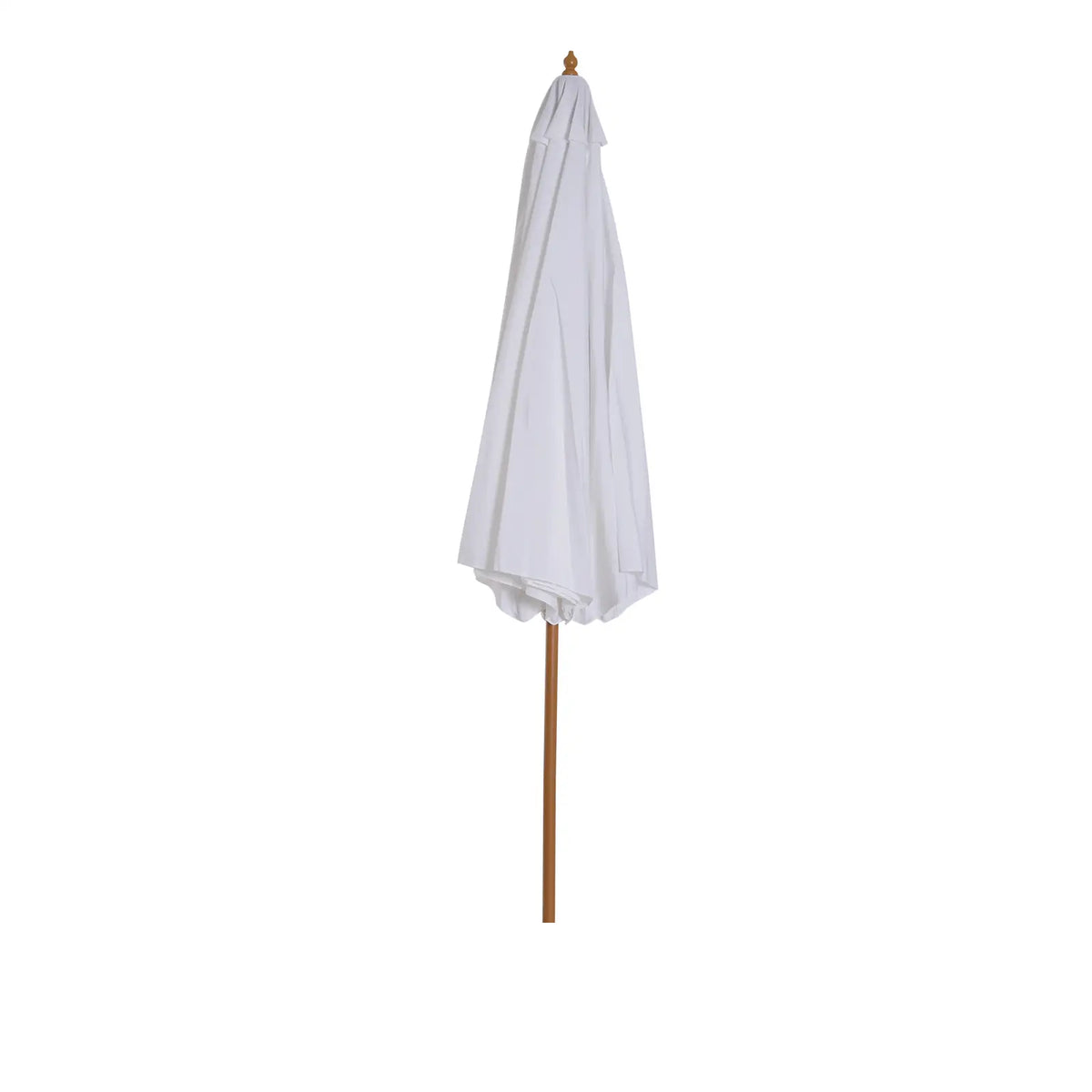10' x 8' Bamboo Round Patio Umbrella, White Sun Umbrellas at Gallery Canada
