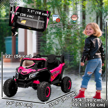 12V Kids Ride On Car, Remote Control, Battery Powered, Pink Electric Toy Cars at Gallery Canada