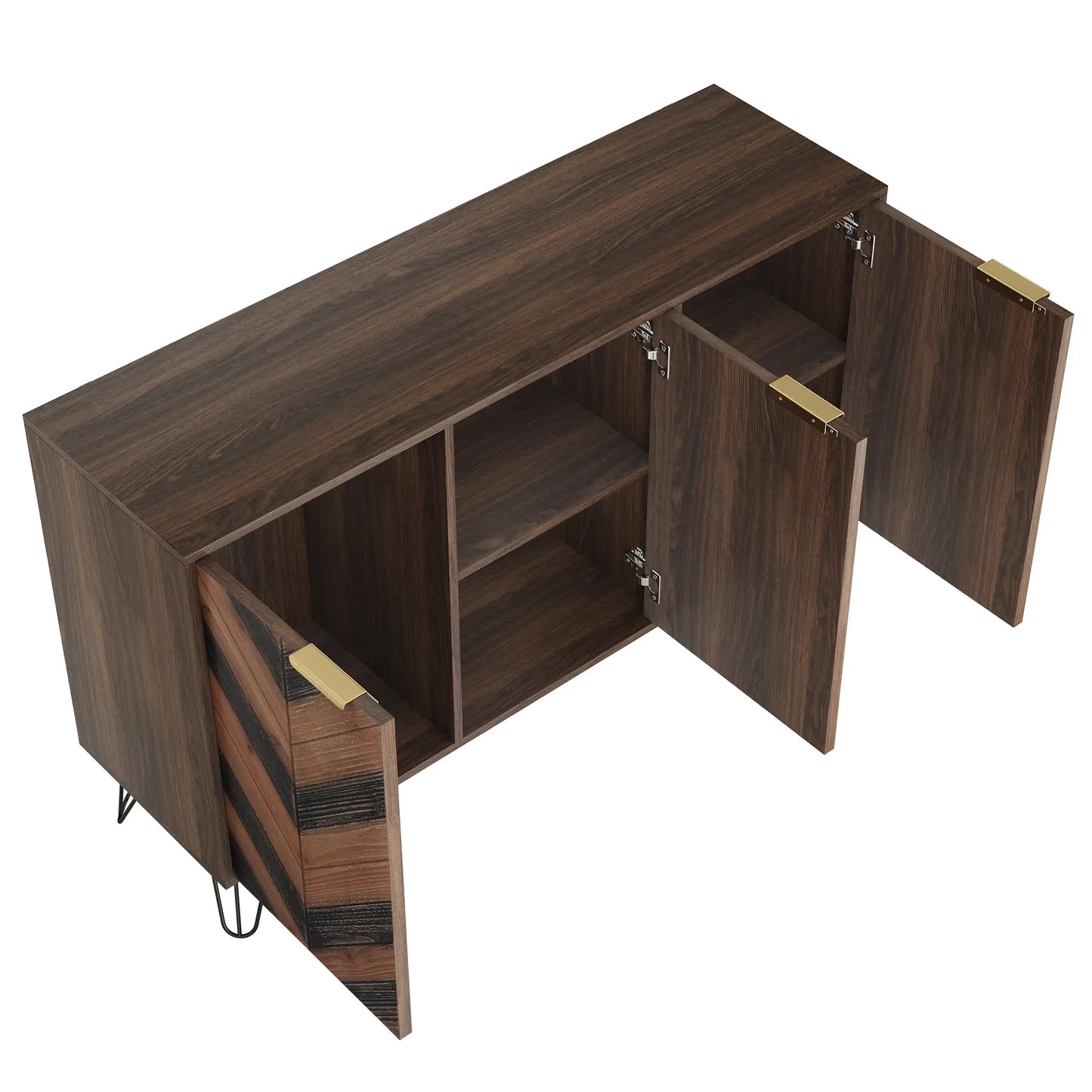Three-Door Sideboard, Adjustable Shelves, 47" L x 14" W x 29.5" H, Natural Console Tables at Gallery Canada