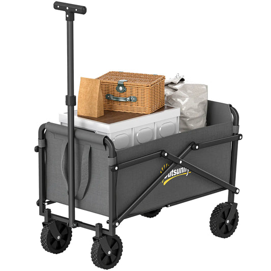 Small Collapsible Garden Cart, Heavy Duty Lawn Wagon, Grey Bike Cargo Trailers Grey at Gallery Canada