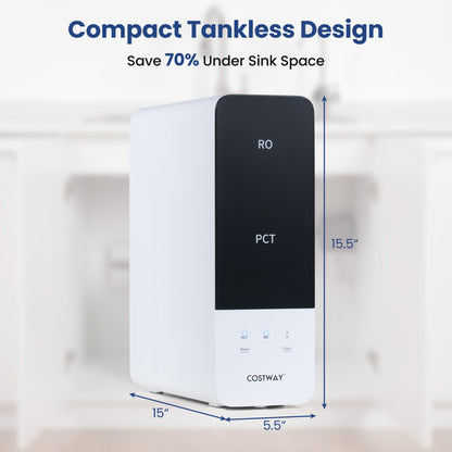 AW-RB05 Alkaline PH+ Reverse Osmosis Water Filter 800 GPD Tankless Under-Sink RO System, Black Small Appliances at Gallery Canada