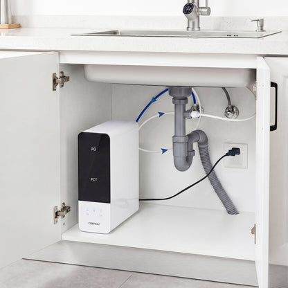 AW-RB05 Alkaline PH+ Reverse Osmosis Water Filter 600 GPD Tankless Under-Sink RO System, Black Small Appliances at Gallery Canada