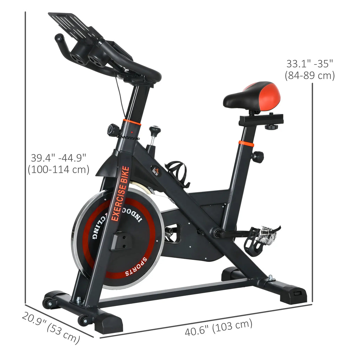 Adjustable Upright Exercise Bike, LCD Display, Indoor Cycling, Adjustable Resistance, Red Exercise & Stationary Bikes at Gallery Canada