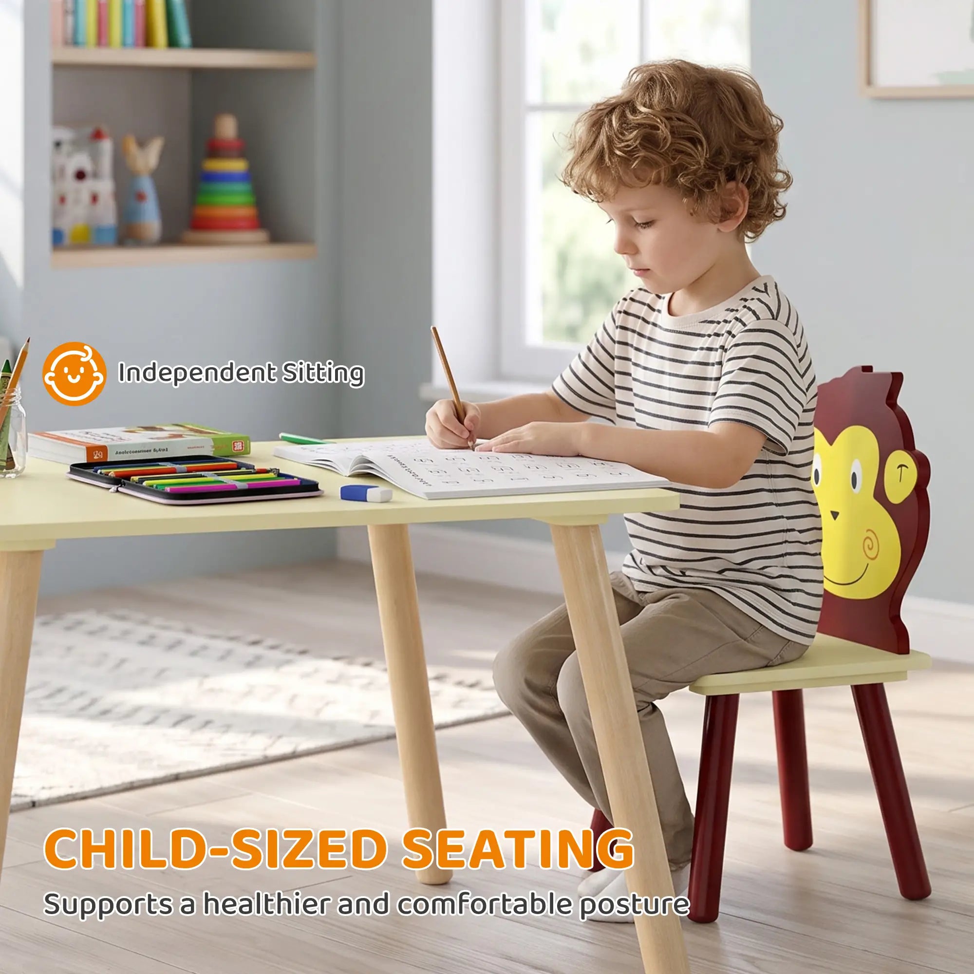 Kids Table And 4 Chairs Set For Art Craft Snack Time, Yellow Kids Table Sets at Gallery Canada