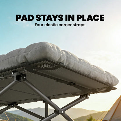 Set of 2 Camping Cots, 32" Extra Wide Folding, Grey Camping Cots at Gallery Canada