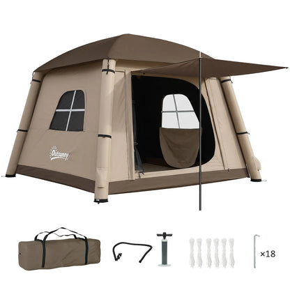 Inflatable Camping Tent, 1-2 Person, Khaki and Brown Camping Tents at Gallery Canada