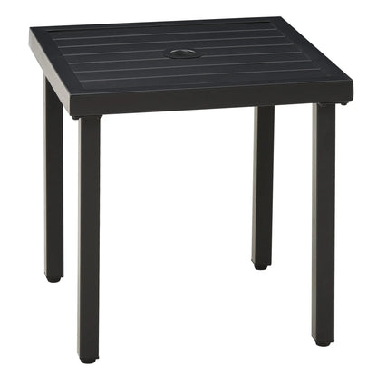 Outdoor Side Table With Umbrella Hole, Patio End Table, Black Patio Side Tables at Gallery Canada
