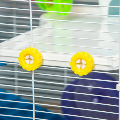 31" Large Hamster Cage, Small Animal House, Tunnel Tube System, White Hamster Cages at Gallery Canada