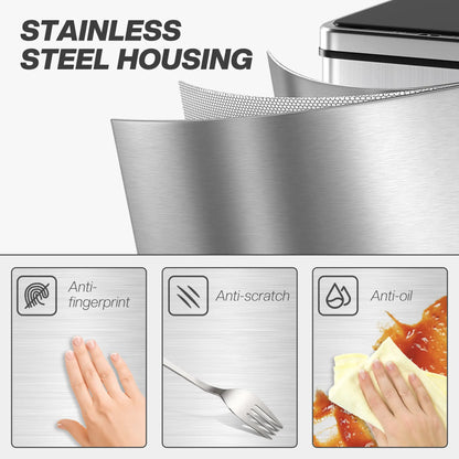 13.2 Gallon Automatic Garbage Can, Soft Close Lid, Touchless Trash Can Household Supplies at Gallery Canada