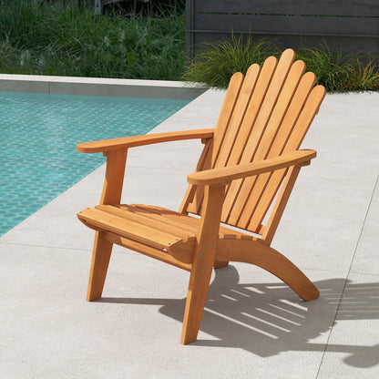 Acacia Wood Outdoor Patio Chair with 400 lbs Weight Capacity, Natural Patio Rocking Chairs & Gliders at Gallery Canada