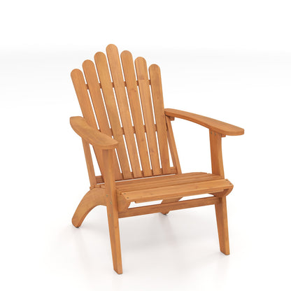Acacia Wood Outdoor Patio Chair with 400 lbs Weight Capacity, Natural Patio Rocking Chairs & Gliders Natural at Gallery Canada