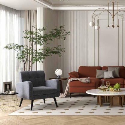 Modern Living Room Furniture Set, 3-Piece, Accent Chair, Side Table, L-Shaped Sectional Sofa, Gray Sofas & Loveseats at Gallery Canada